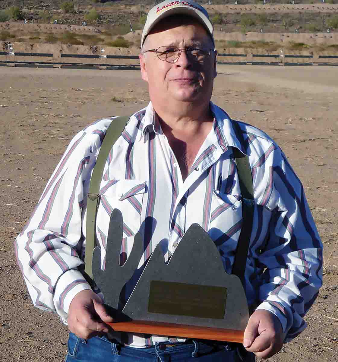 Mike said his “Match Winner” trophies are few, but this one was for the 2008 Arizona State BPCR Scoped Championship.